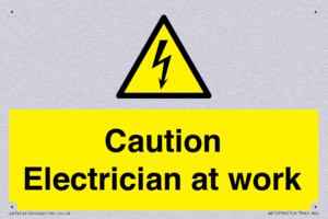 Caution Electrician at work